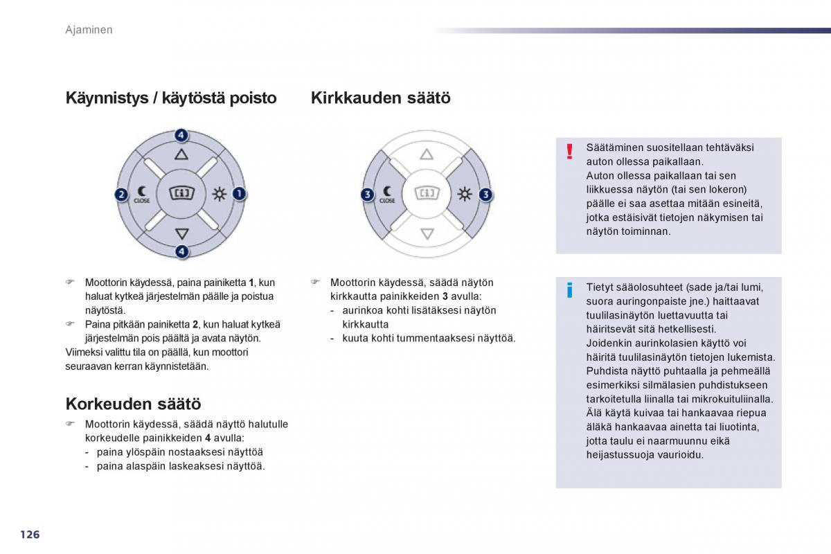 Peugeot 508 omistajan kasikirja / page 128