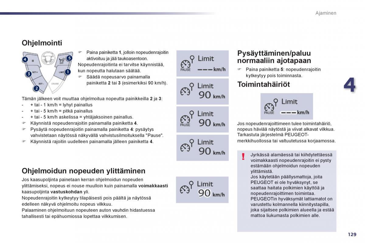 Peugeot 508 omistajan kasikirja / page 131