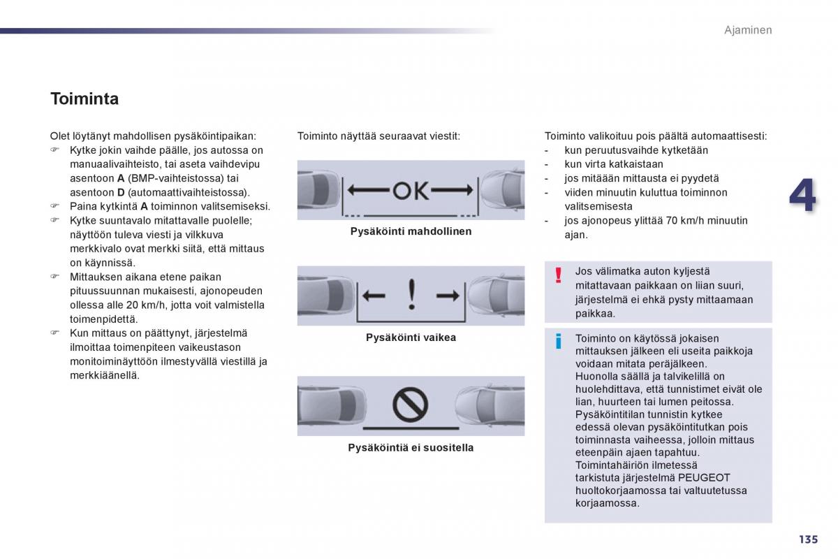 Peugeot 508 omistajan kasikirja / page 137