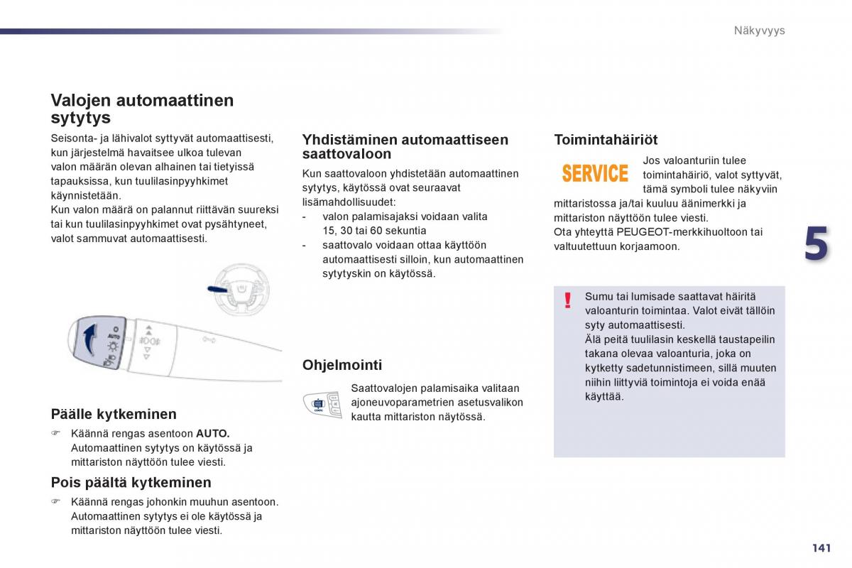 Peugeot 508 omistajan kasikirja / page 143