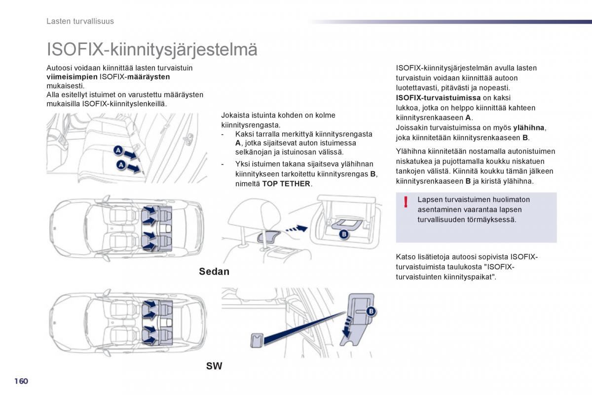 Peugeot 508 omistajan kasikirja / page 162