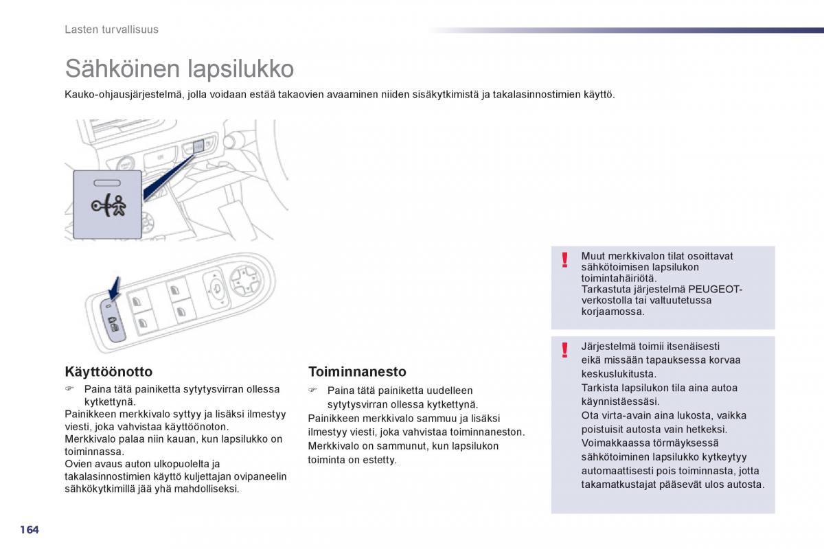 Peugeot 508 omistajan kasikirja / page 166