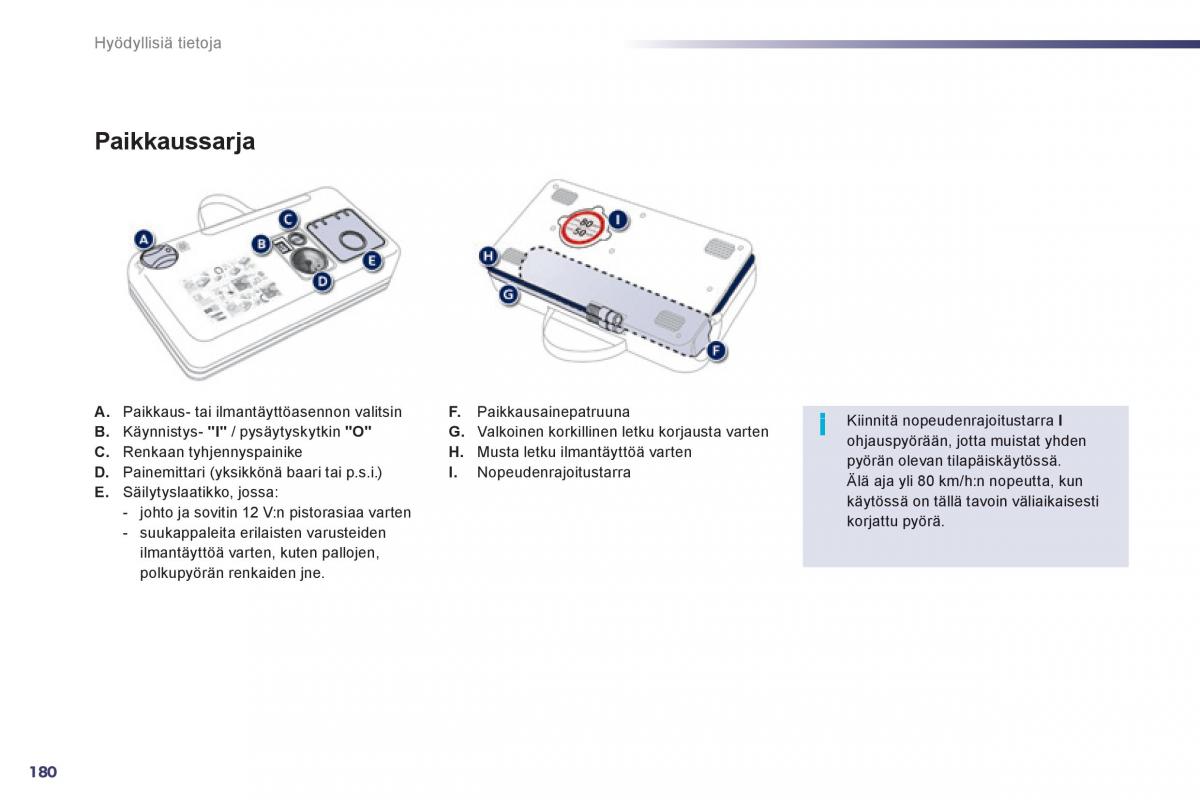 Peugeot 508 omistajan kasikirja / page 182