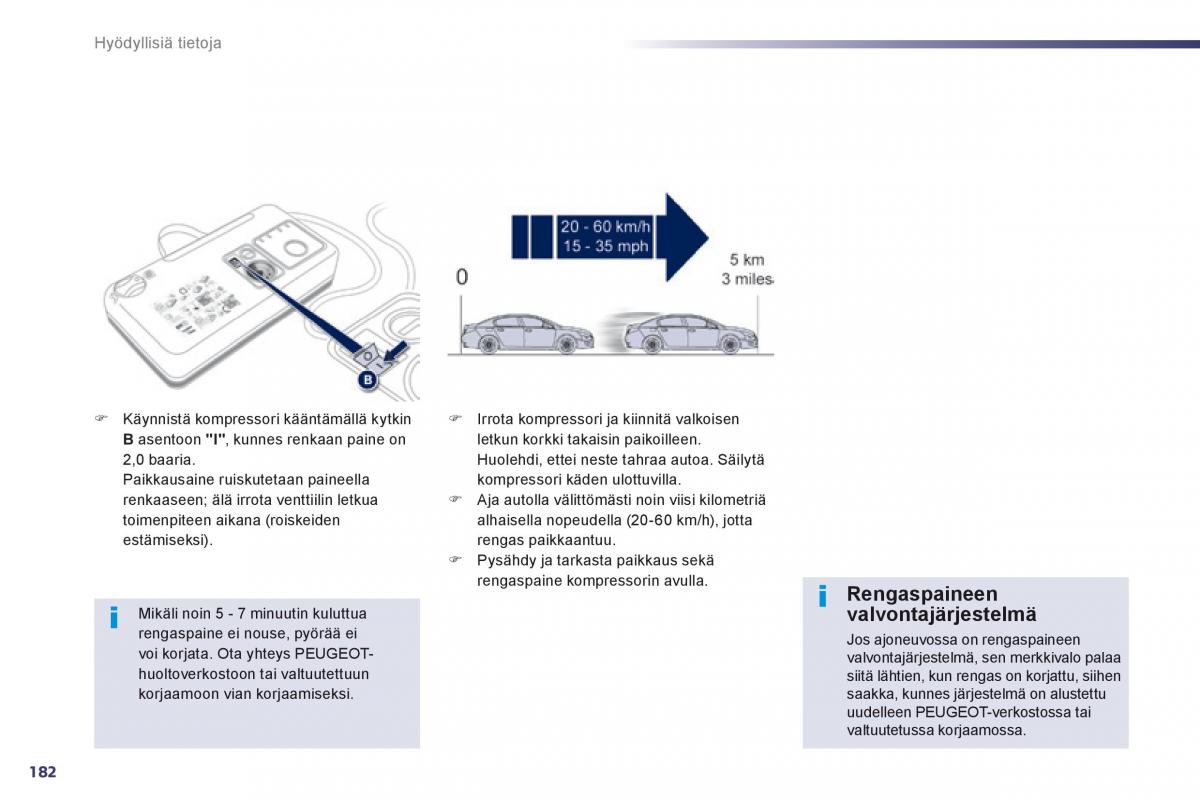 Peugeot 508 omistajan kasikirja / page 184