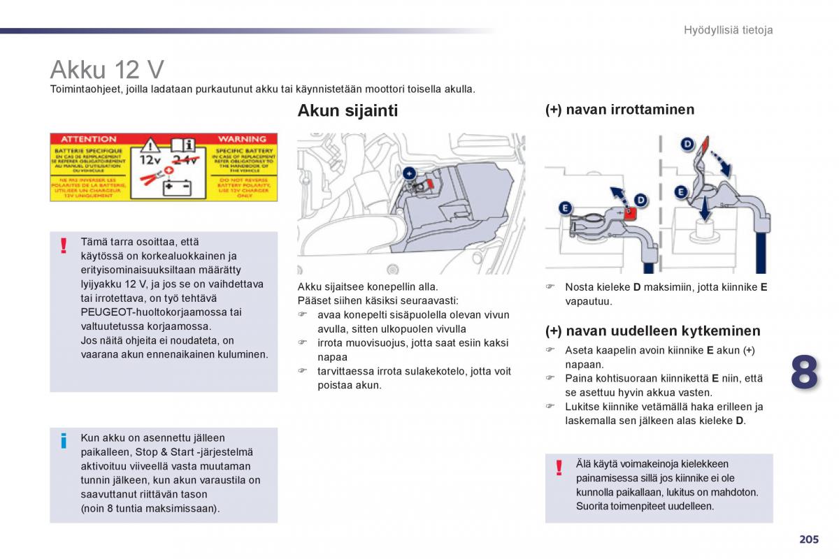 Peugeot 508 omistajan kasikirja / page 207