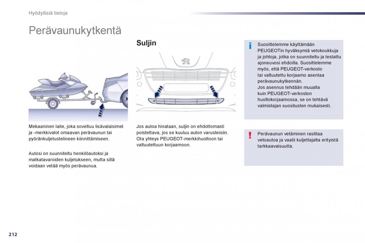 Peugeot 508 omistajan kasikirja / page 214