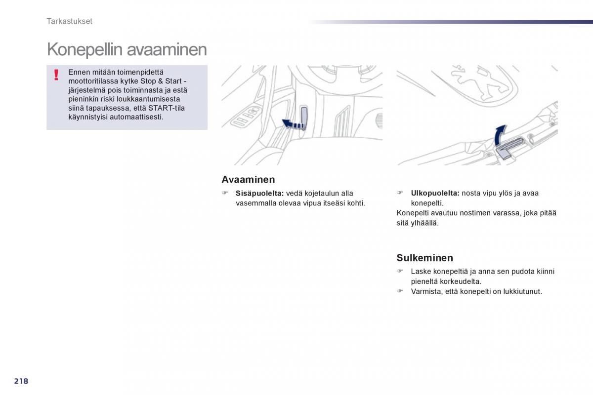 Peugeot 508 omistajan kasikirja / page 220