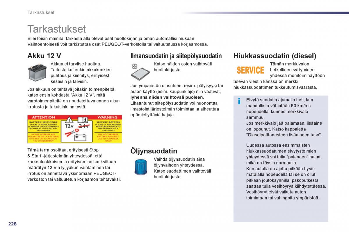 Peugeot 508 omistajan kasikirja / page 230