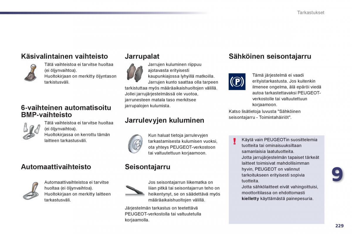 Peugeot 508 omistajan kasikirja / page 231