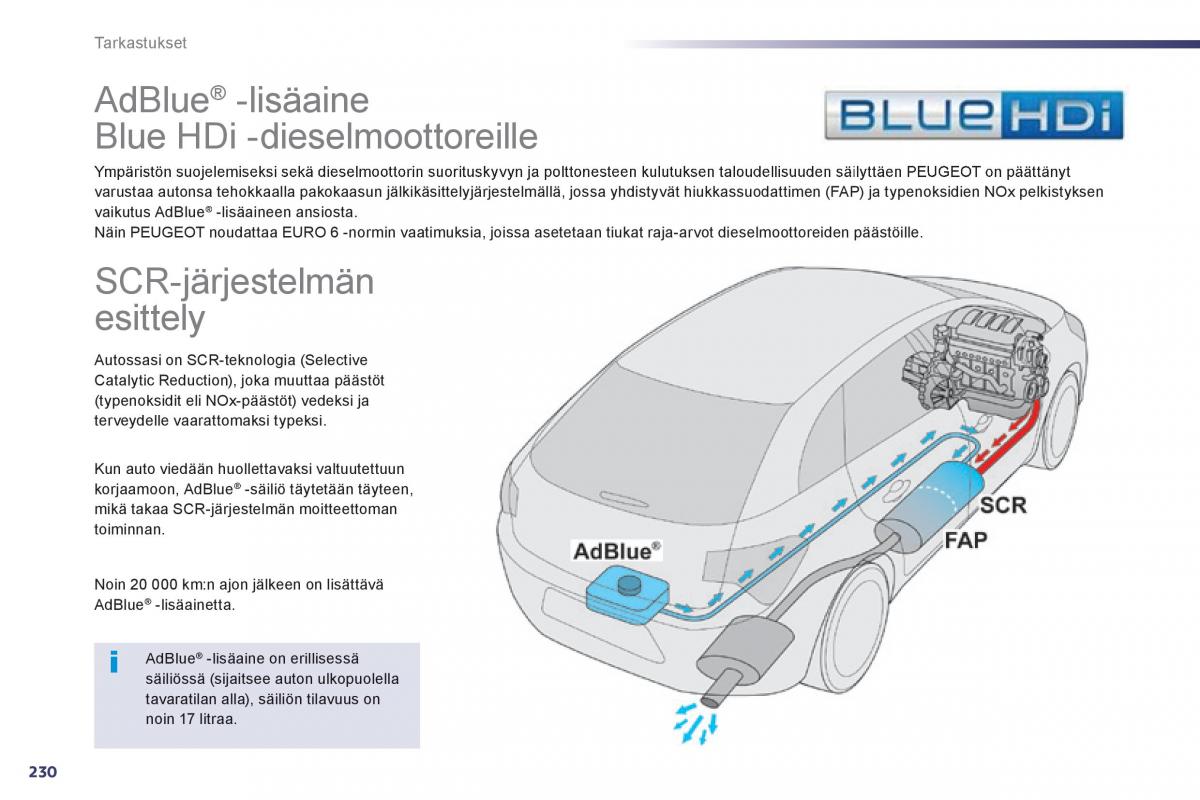 Peugeot 508 omistajan kasikirja / page 232