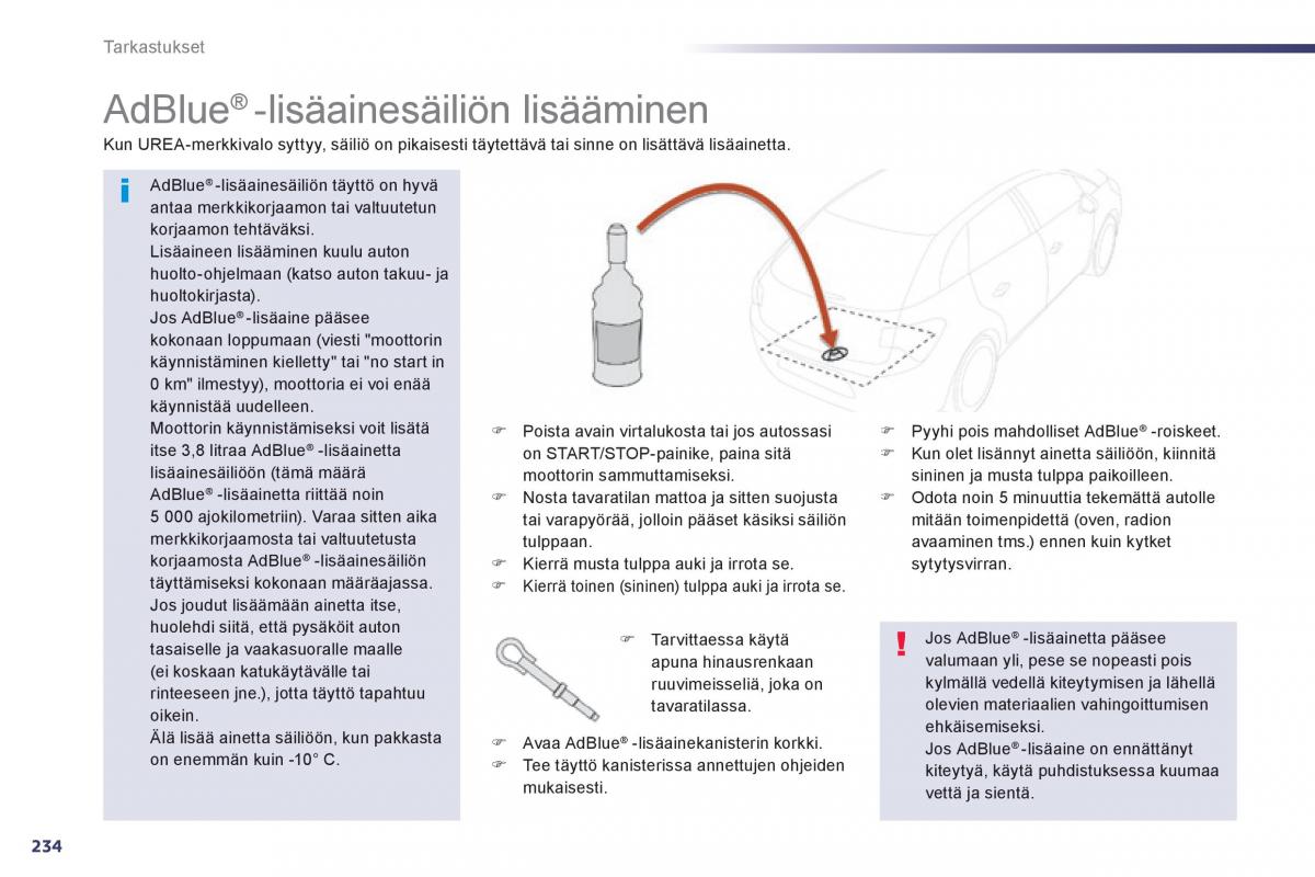 Peugeot 508 omistajan kasikirja / page 236