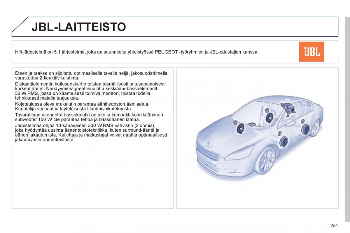 Peugeot 508 omistajan kasikirja / page 253