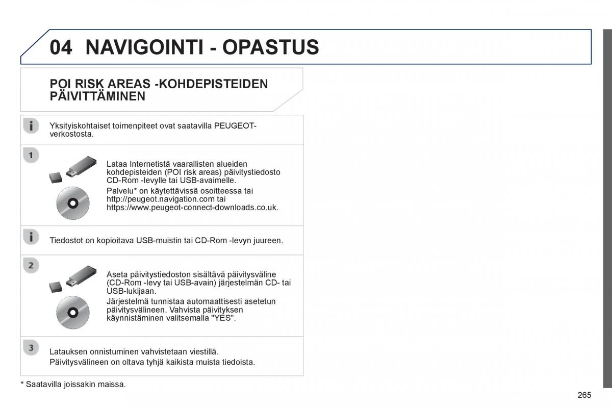 Peugeot 508 omistajan kasikirja / page 267