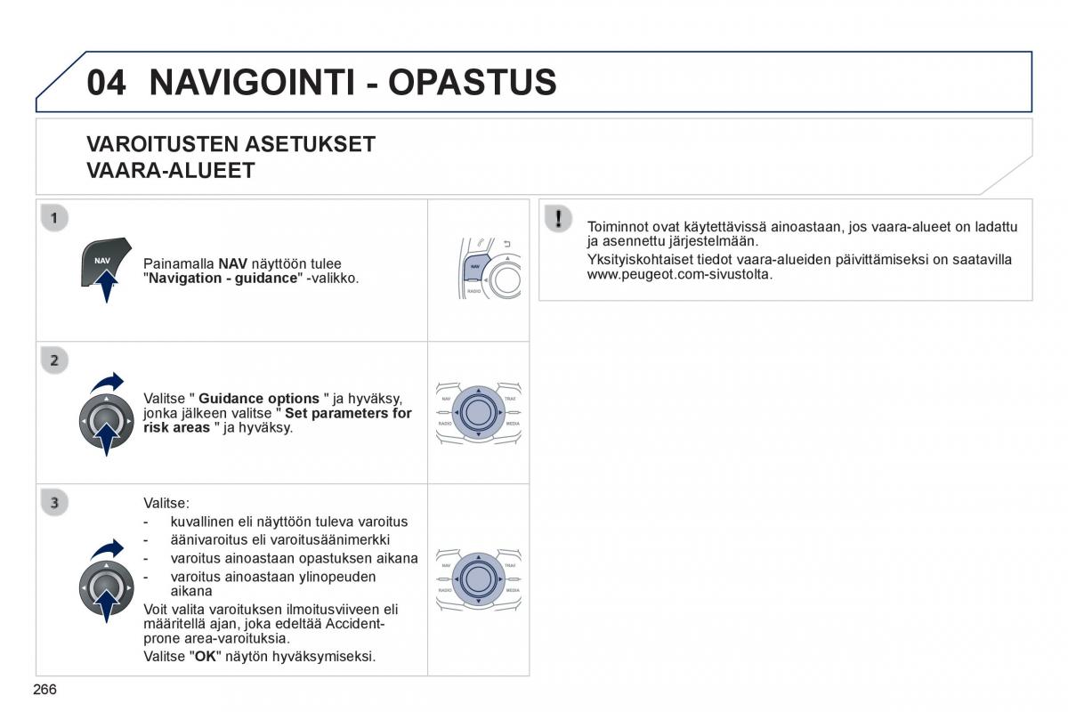 Peugeot 508 omistajan kasikirja / page 268