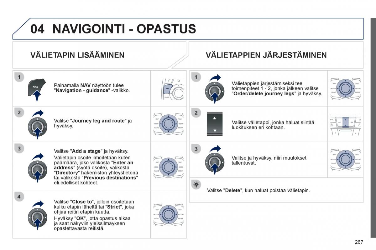 Peugeot 508 omistajan kasikirja / page 269