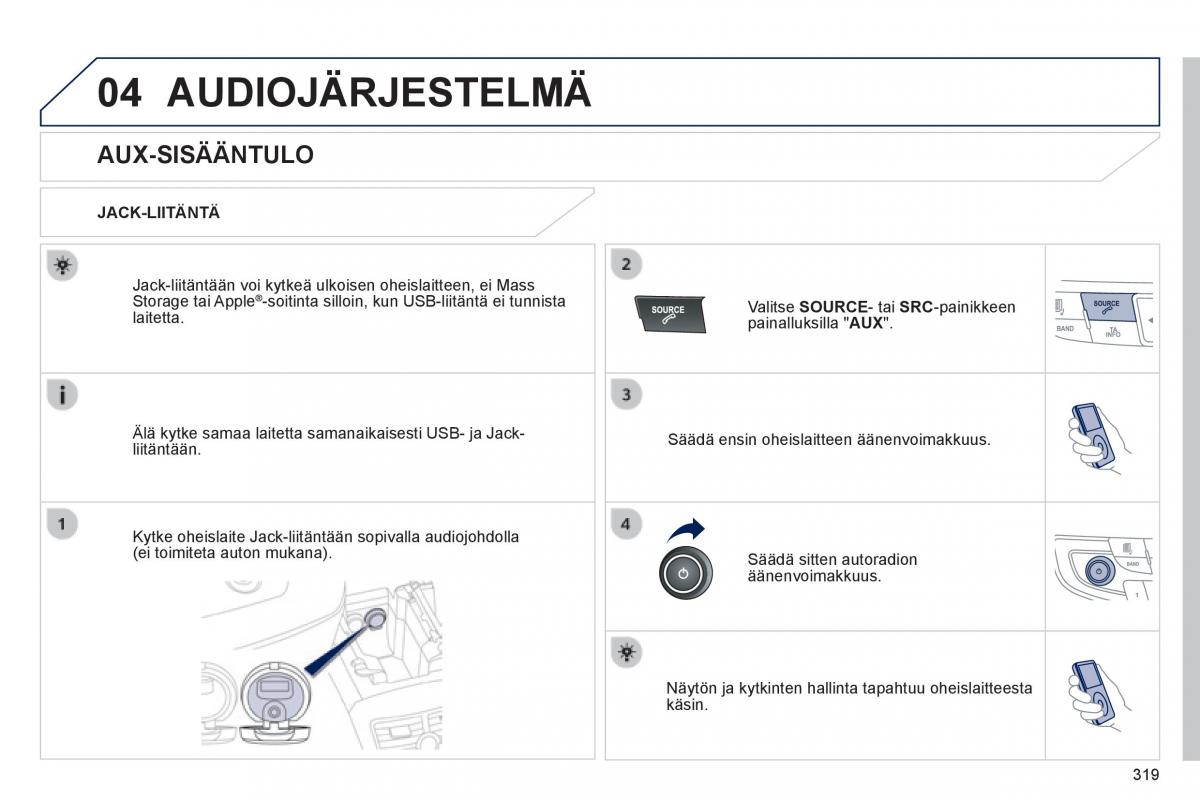 Peugeot 508 omistajan kasikirja / page 321