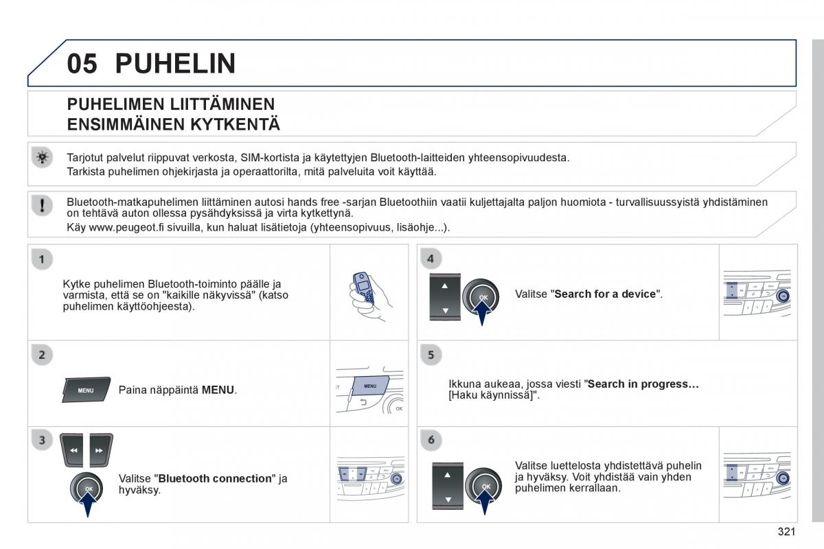 Peugeot 508 omistajan kasikirja / page 323