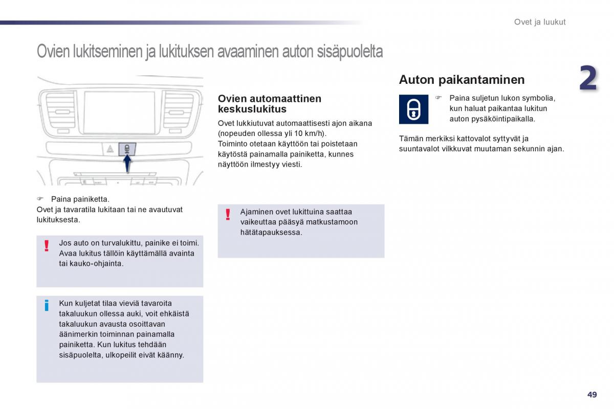 Peugeot 508 omistajan kasikirja / page 51