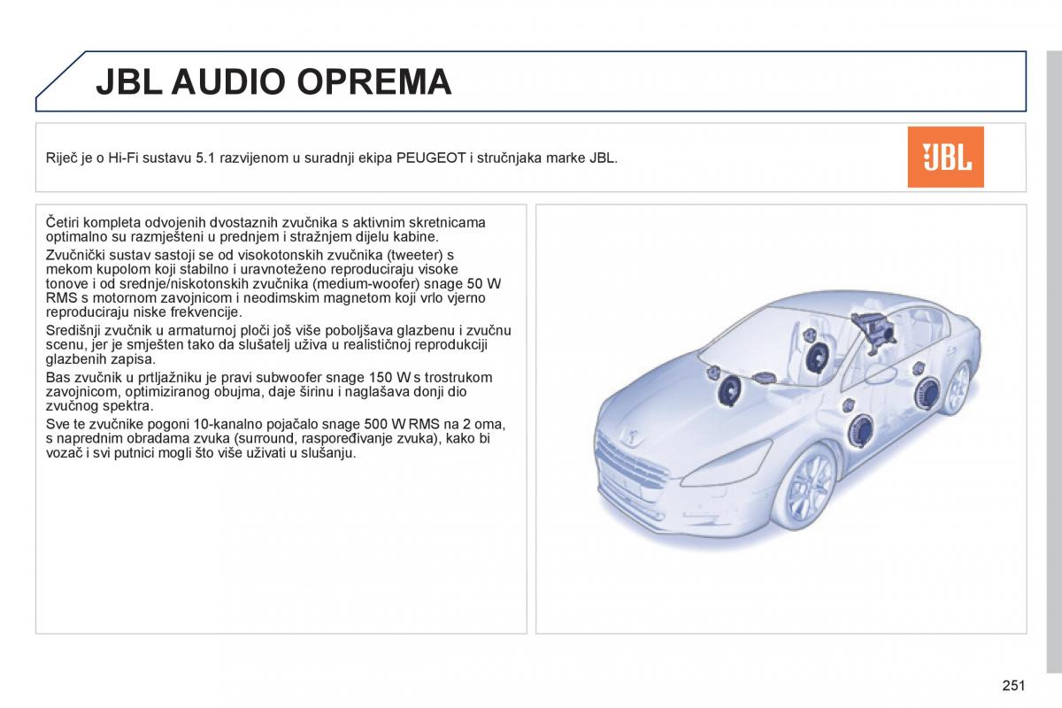 Peugeot 508 vlasnicko uputstvo / page 253