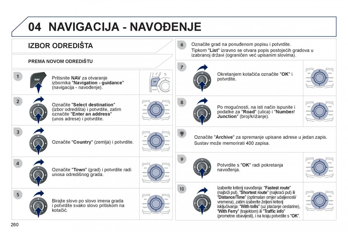 Peugeot 508 vlasnicko uputstvo / page 262