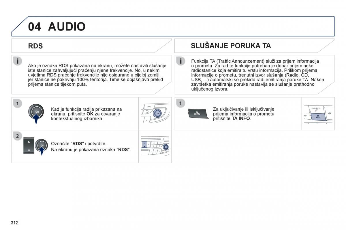 Peugeot 508 vlasnicko uputstvo / page 314