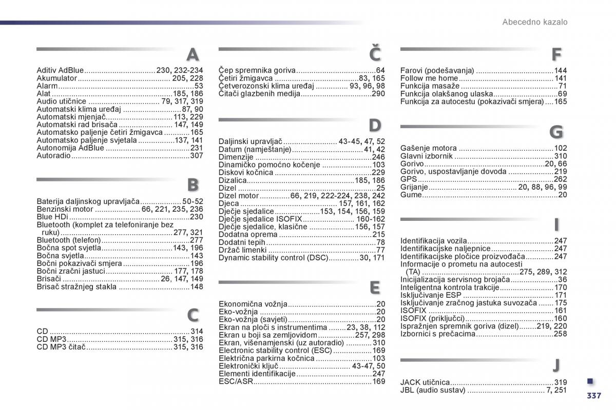 Peugeot 508 vlasnicko uputstvo / page 339