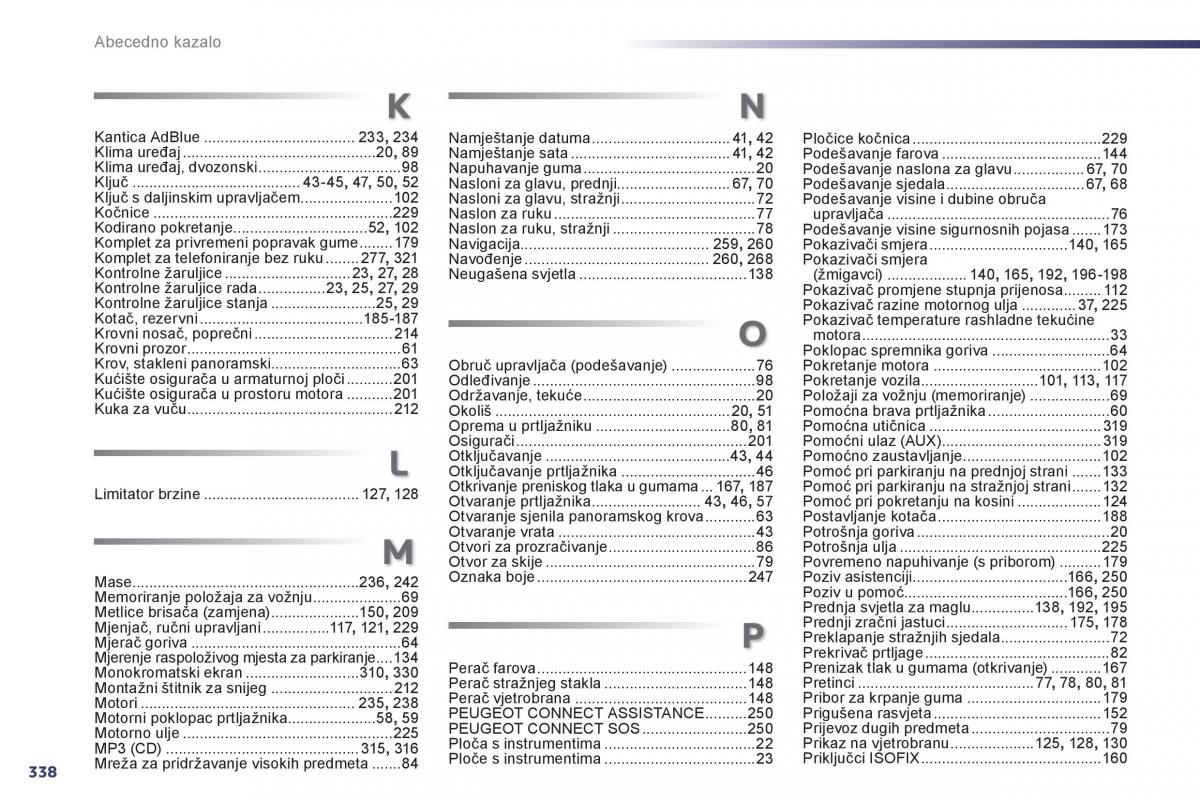 Peugeot 508 vlasnicko uputstvo / page 340