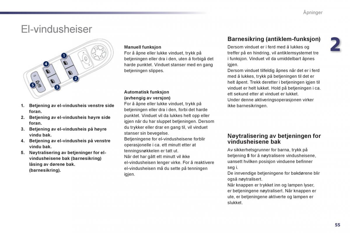 Peugeot 508 bruksanvisningen / page 57