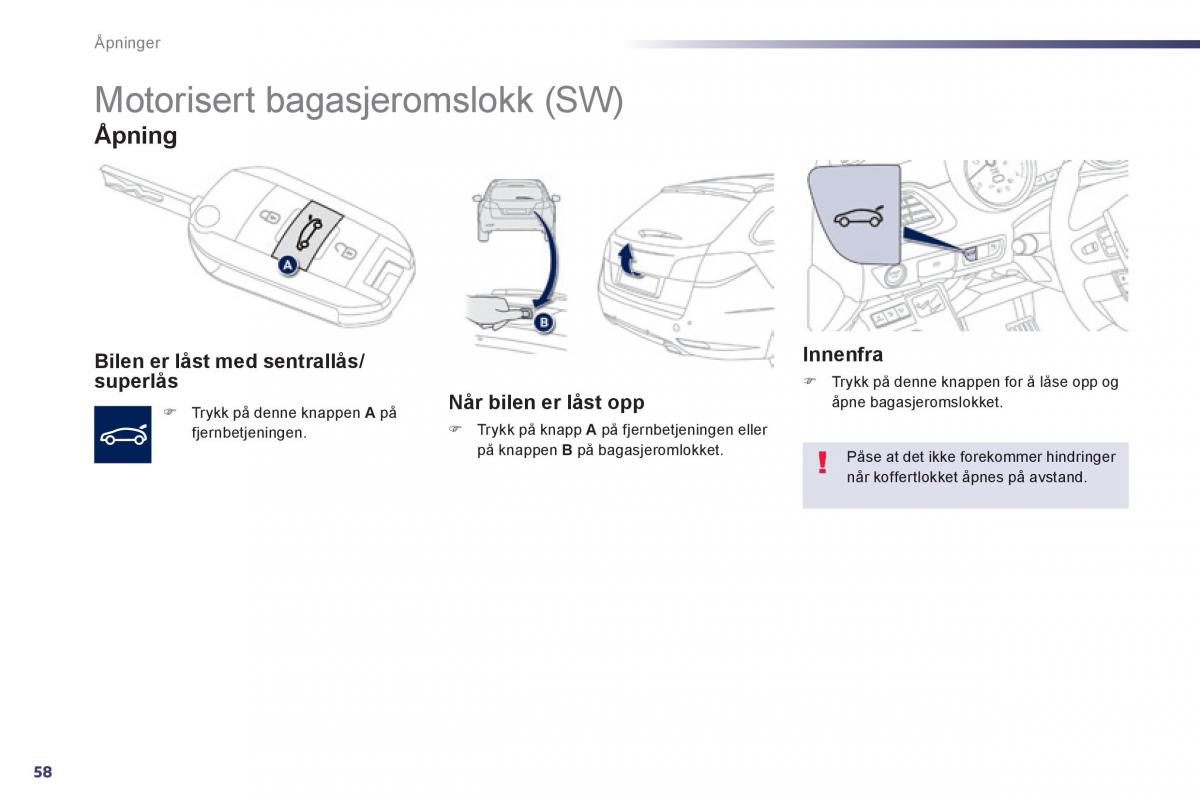 Peugeot 508 bruksanvisningen / page 60