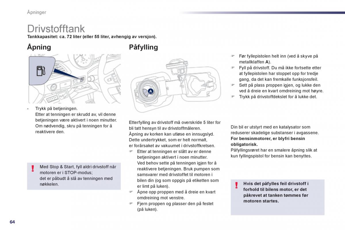 Peugeot 508 bruksanvisningen / page 66