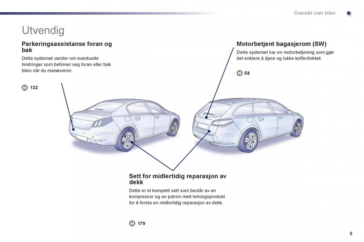 Peugeot 508 bruksanvisningen / page 7