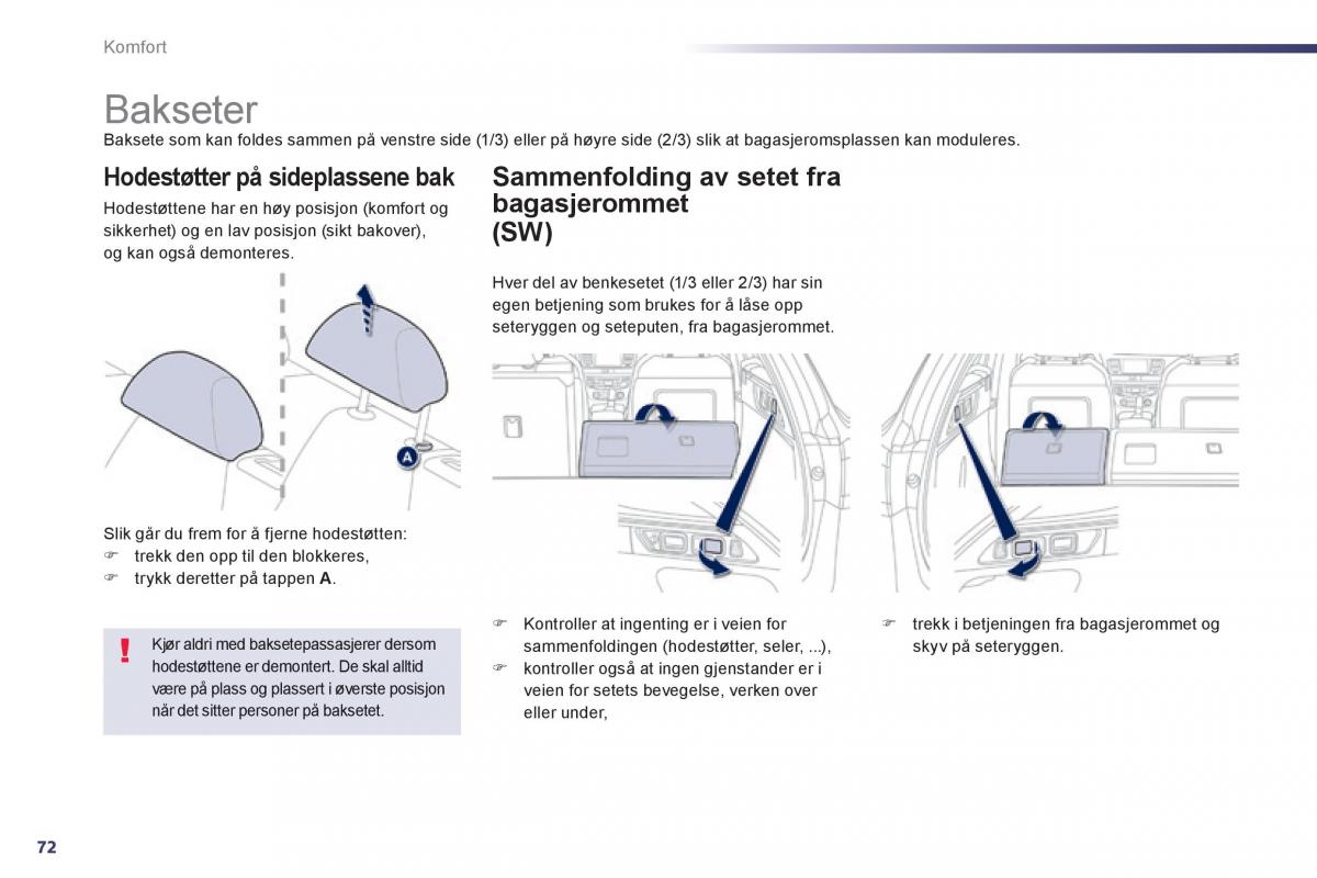 Peugeot 508 bruksanvisningen / page 74