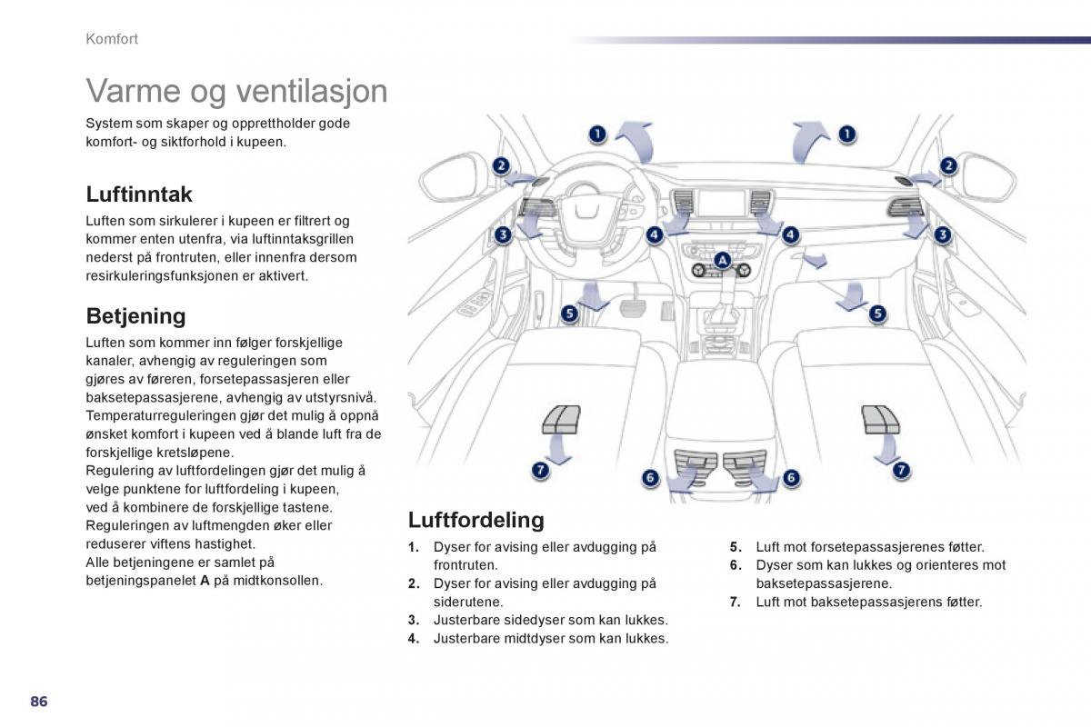 Peugeot 508 bruksanvisningen / page 88