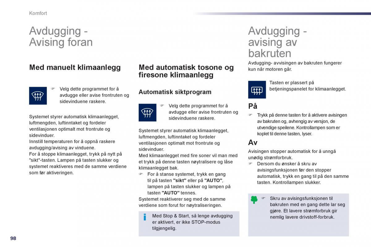 Peugeot 508 bruksanvisningen / page 100