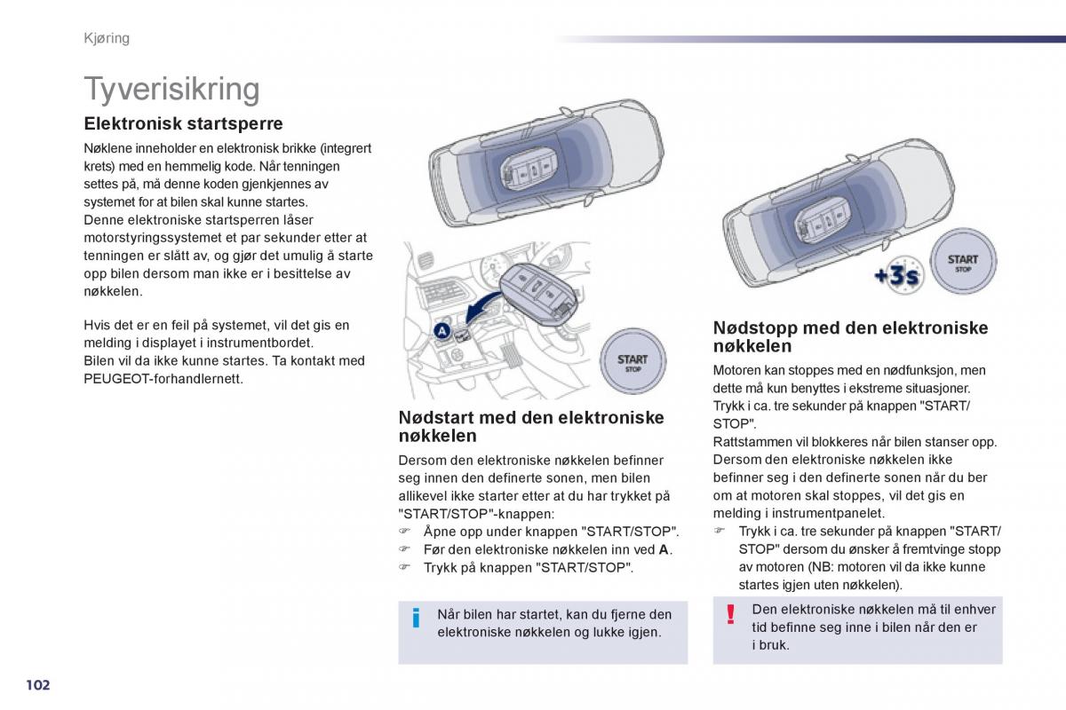 Peugeot 508 bruksanvisningen / page 104