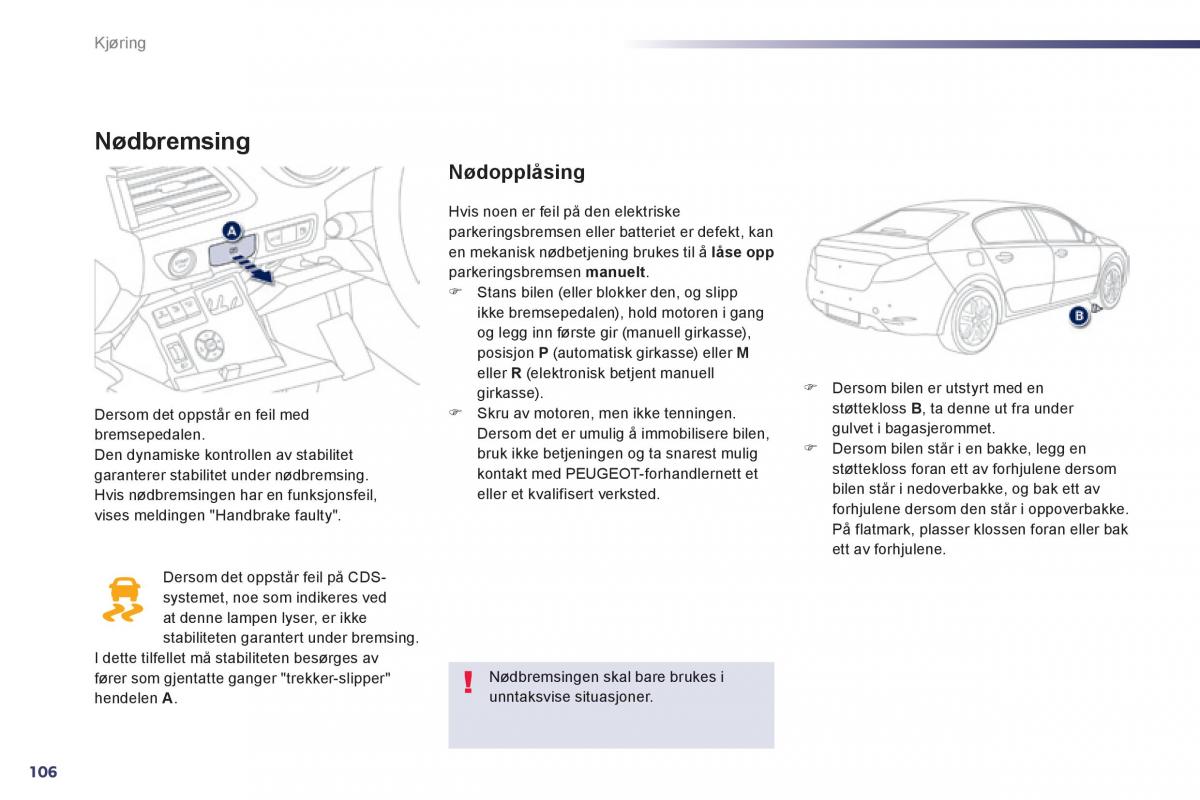 Peugeot 508 bruksanvisningen / page 108