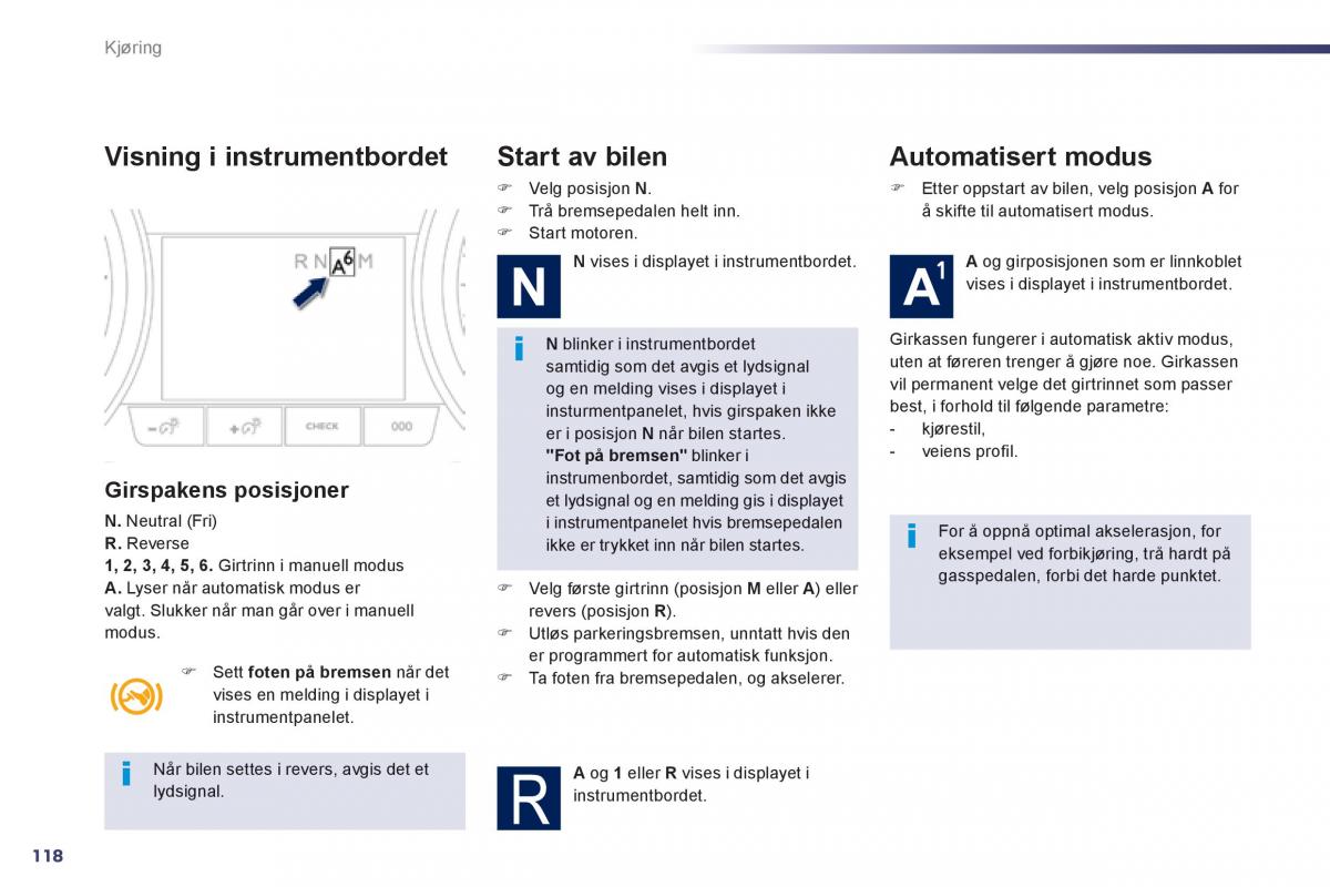 Peugeot 508 bruksanvisningen / page 120