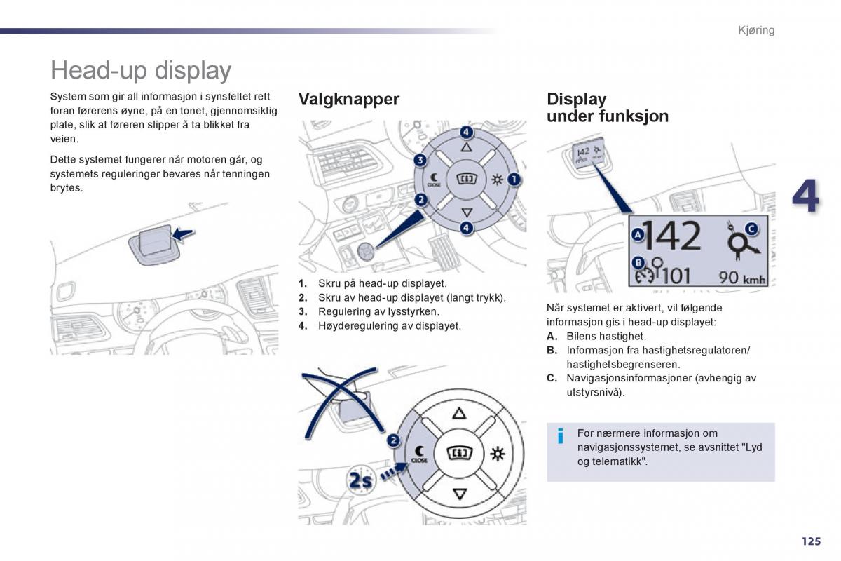 Peugeot 508 bruksanvisningen / page 127