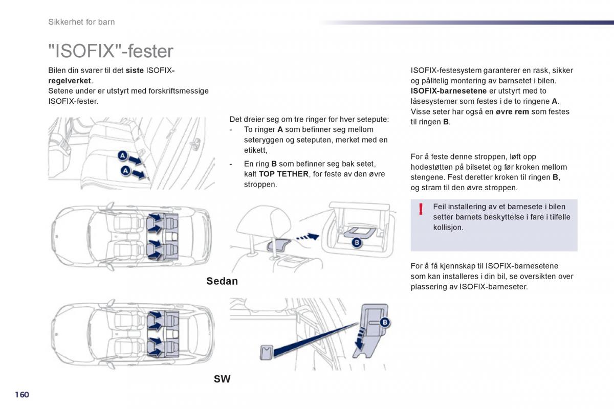 Peugeot 508 bruksanvisningen / page 162