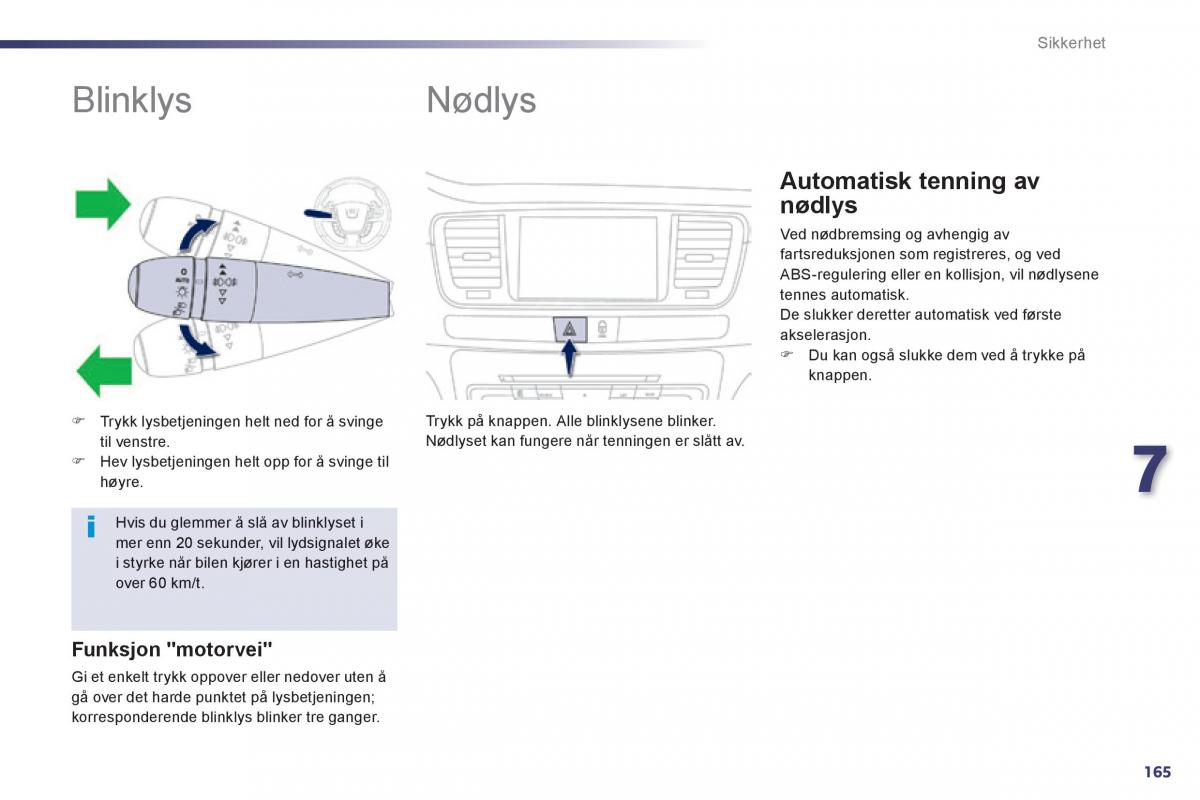 Peugeot 508 bruksanvisningen / page 167