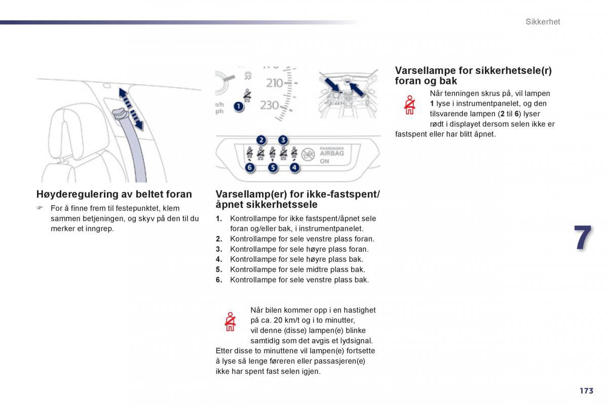 Peugeot 508 bruksanvisningen / page 175