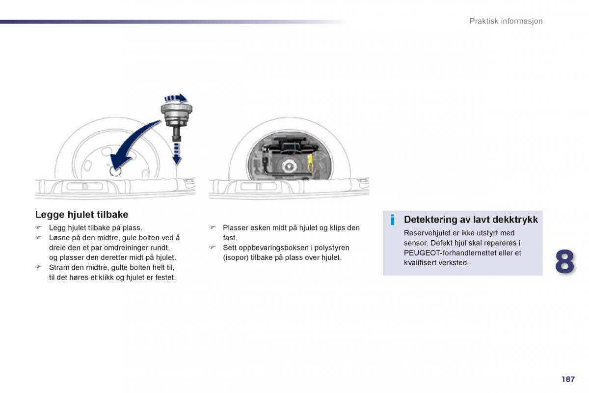 Peugeot 508 bruksanvisningen / page 189