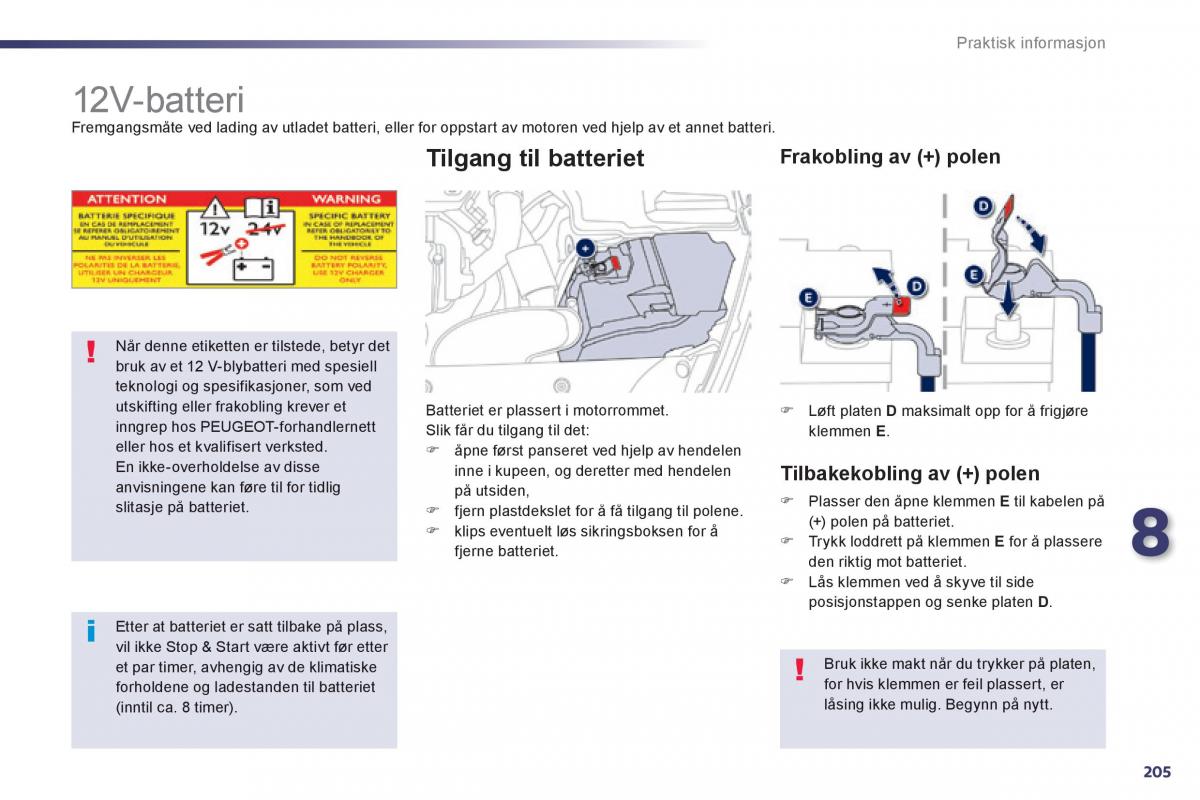 Peugeot 508 bruksanvisningen / page 207