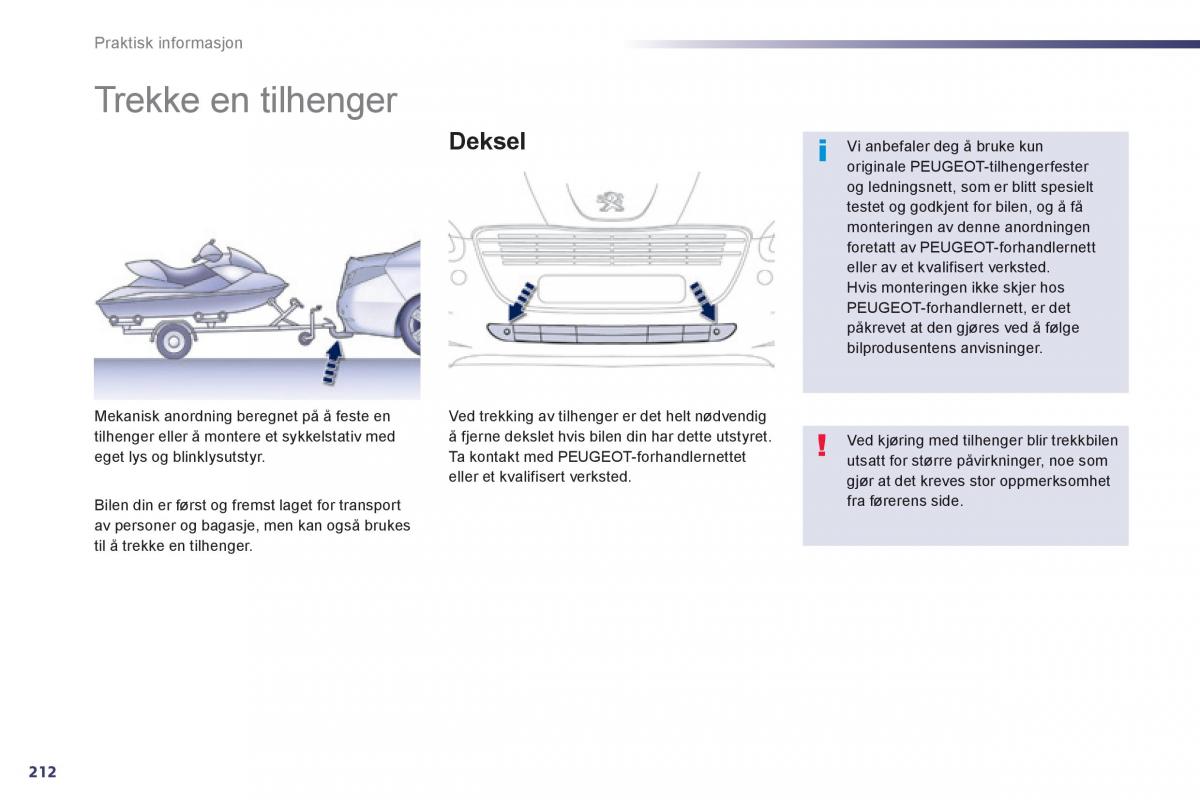 Peugeot 508 bruksanvisningen / page 214