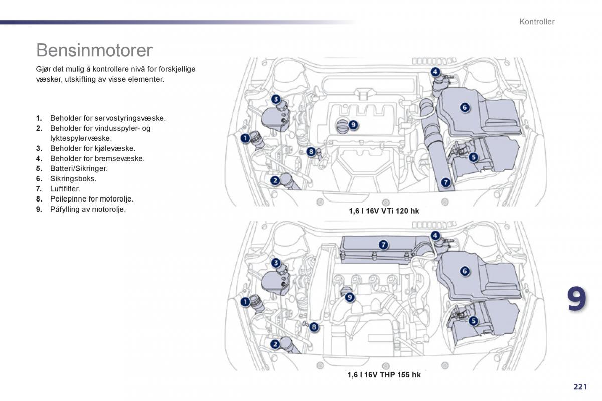 Peugeot 508 bruksanvisningen / page 223