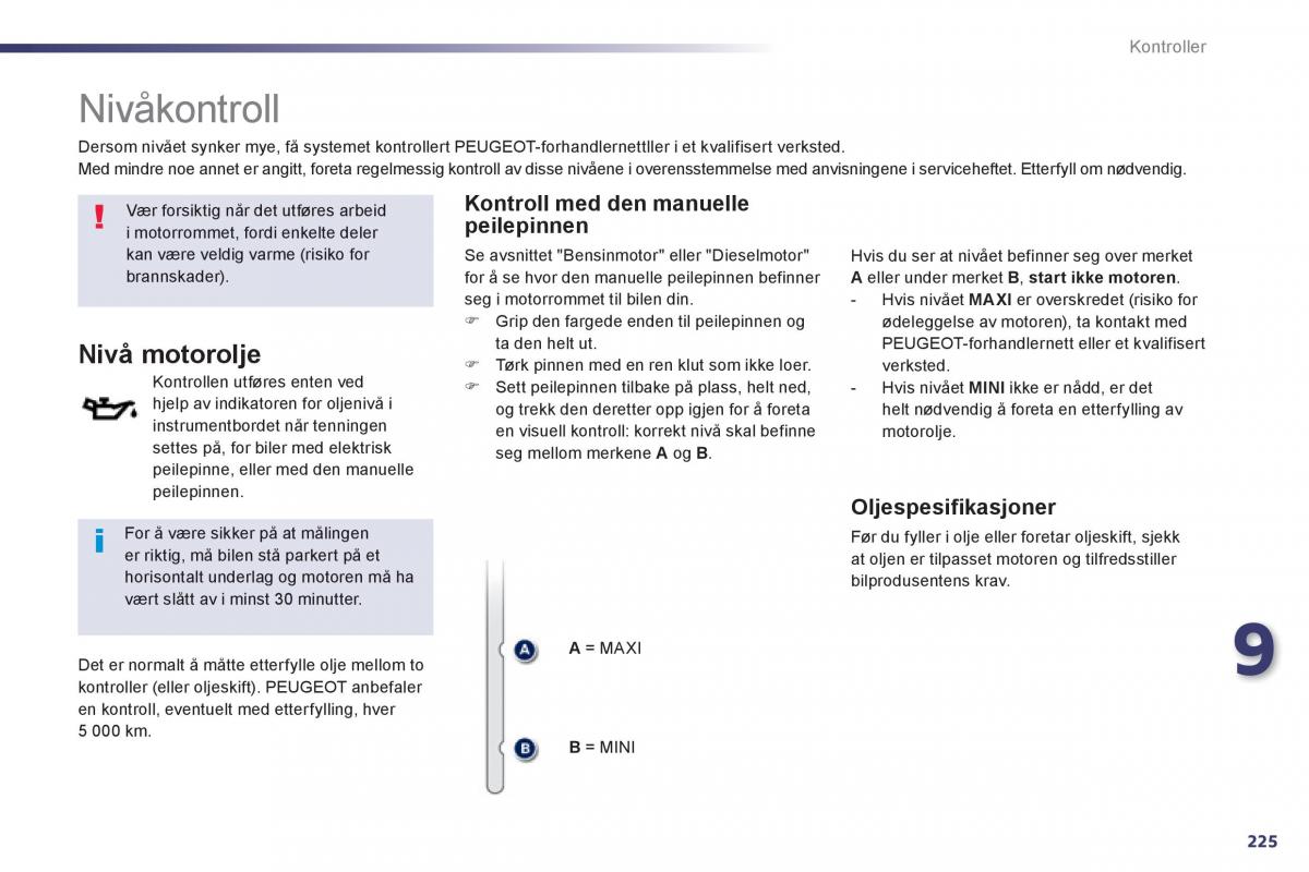 Peugeot 508 bruksanvisningen / page 227