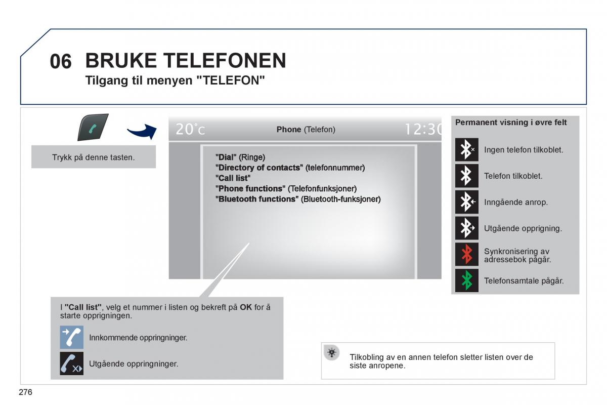 Peugeot 508 bruksanvisningen / page 278