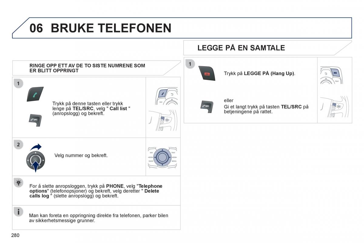 Peugeot 508 bruksanvisningen / page 282