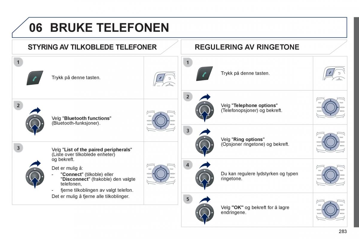 Peugeot 508 bruksanvisningen / page 285