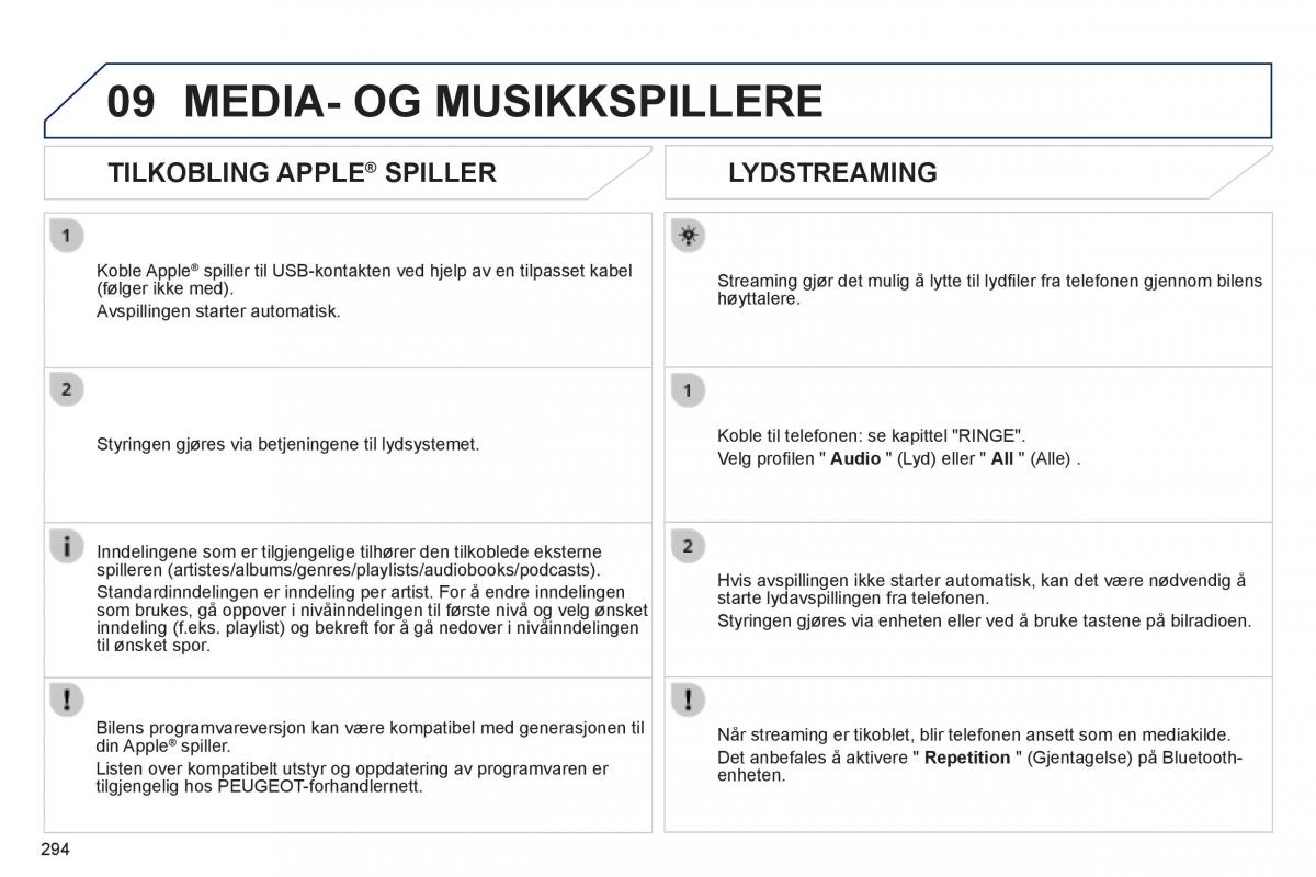 Peugeot 508 bruksanvisningen / page 296